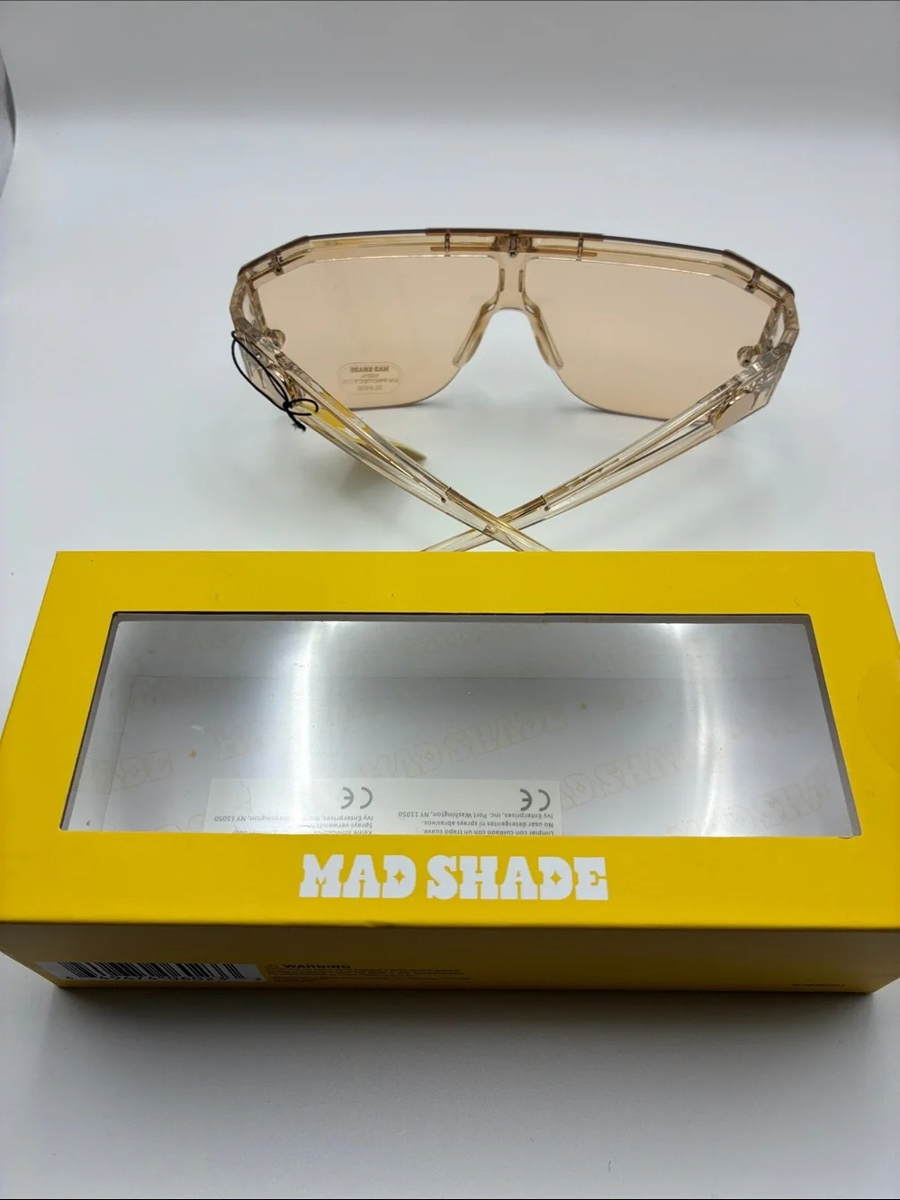 Women’s Shield Sunglasses in Light Amber